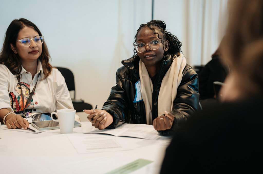 Two teachers in conversations at the Nobel Prize Teacher Summit