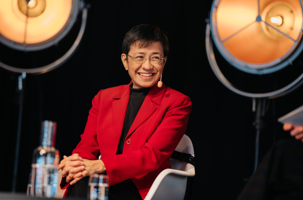 Nobel Prize laureate Maria Ressa at the Nobel Prize Teacher Summit of 2025